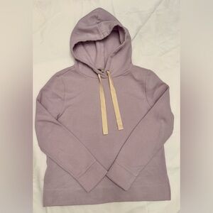 LOFT Lilac Hooded Sweatshirt with Cream Drawstrings
